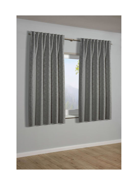 Blackout Curtain with Tunnel Grey 135x175cm