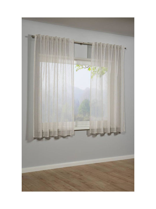 Curtain With Beige Tunnel 140x175cm