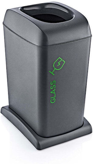 Horecano Coș de gunoi din plastic gri 40 l