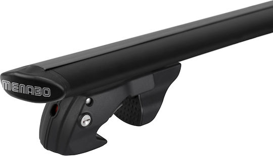 Menabo Car Roof Bars Aluminum Fender 118 Cm Black Color Cupra Ateca 5 Doors 2018 Raised Rails 2 Pieces 14660/mb Mp.14660/mb-38
