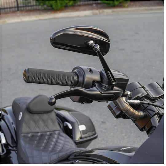 Arlen Ness Motorcycle Mirrors 2pcs Black