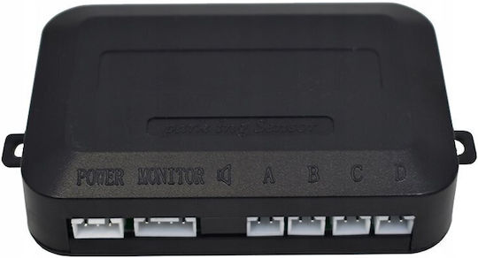 M-Tech Σύστημα Παρκαρίσματος Αυτοκινήτου με Buzzer και 4 Αισθητήρες 18mm σε Ασημί Χρώμα