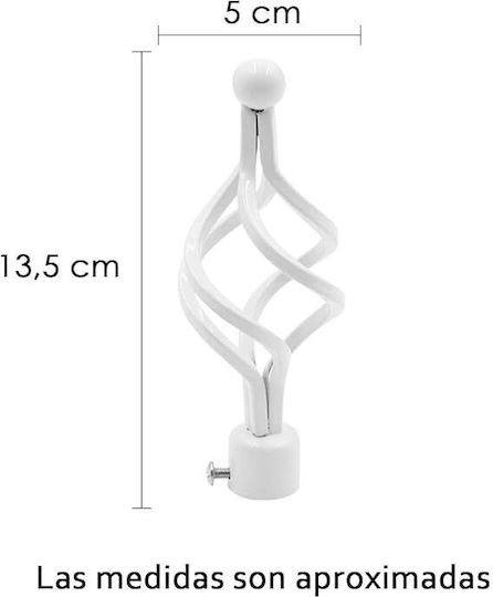 Bară Pliabilă Metalică Pentru Perdele Single 120-210 cm Albă