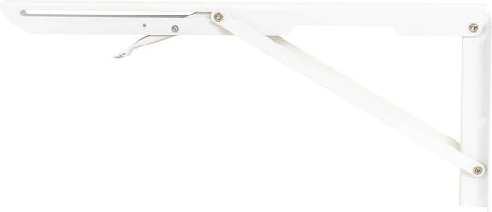 Suport Pliabil Pentru Raft Din Metal Alb 2 Bucăți ZTS8134