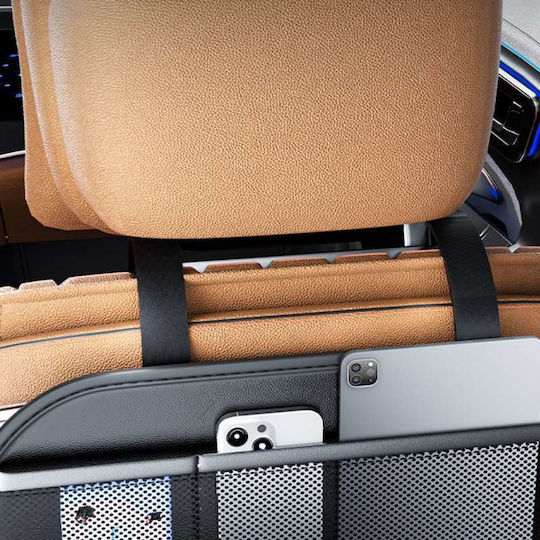 Car Organizer Front Seats Compartments D03 Black Oem