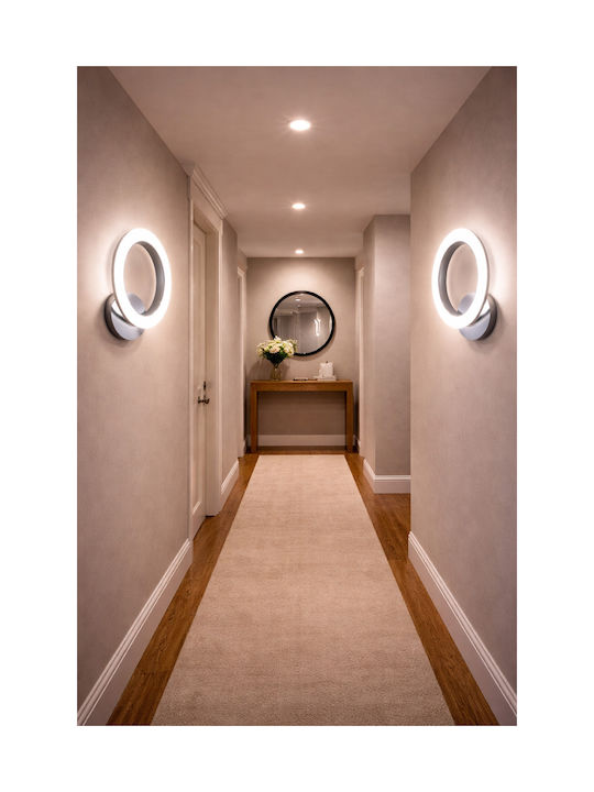 Jiju Corp de iluminat de perete modern cu LED integrat și lumină alb cald 21x18x5cm