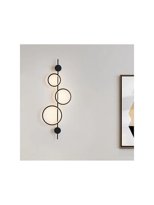 Lightplanet Lampă de Perete cu LED Integrat și Lumină Alb Rece Neagră 100x36cm