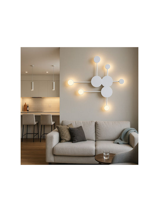 Jiju Lumină de Perete Modernă cu LED Integrat și Lumină Alb Rece 89x74cm
