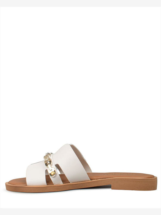 Women's Flat Sandals White