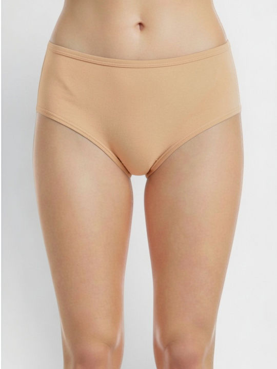 High Waist Women's Briefs MultiPack Beige