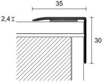 Corner AutoK Tih 63 Silver 3.5cm x 3.0cm Decostar