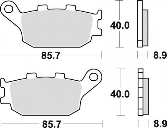 Rear Brake Pads V-strom 650 Z-750 Versys 1000 Braking 742 Sm1