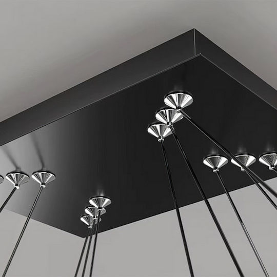 Jiju Lumini Suspendate Negru LED