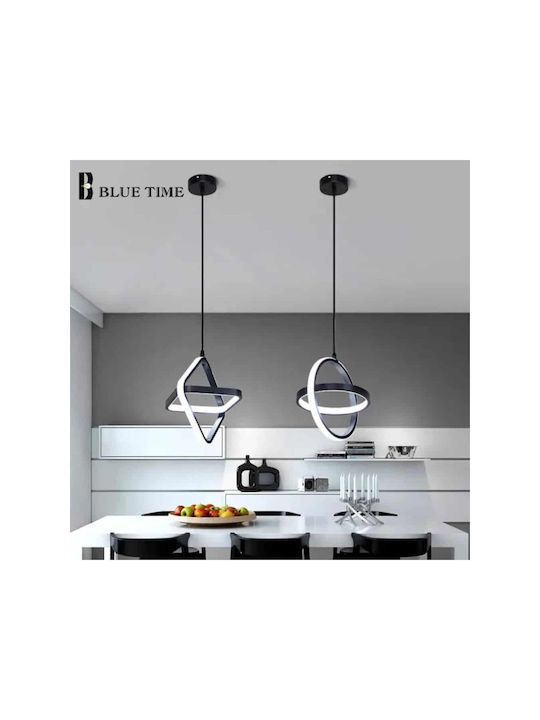Jiju Lumini Suspendate Negru LED
