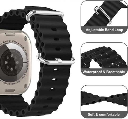T800 Ultra 49mm Smartwatch με Παλμογράφο (Μαύρο)