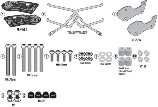 Kappa Moto Side Mounts for Honda Hornet 23-24