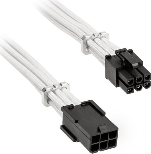 BitFenix Cablu PCIe cu 6 pini - Cablu PCIe cu 6 pini 0.45m Alb