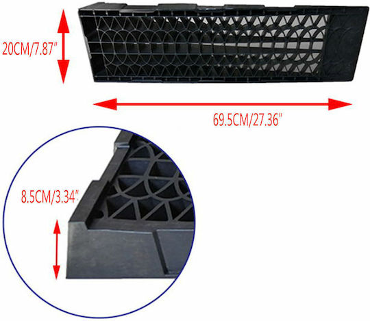 Set 2 Piese Rămpă Plastic Pentru Mașină Sarcină Maximă 5000kg 695mm X 200mm X 85mm