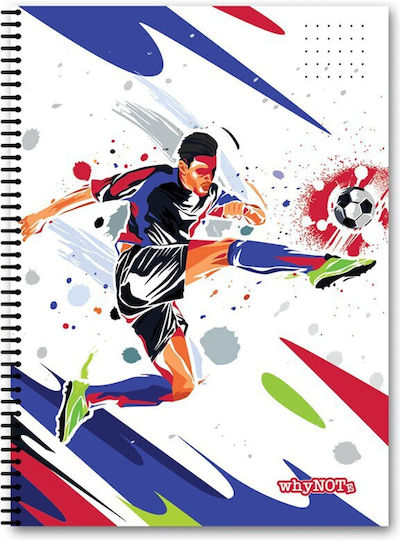 SP Souliotis Spiral Ruled Notebook B5 2 Subjects Whynote Sports (Miscellaneous Designs)