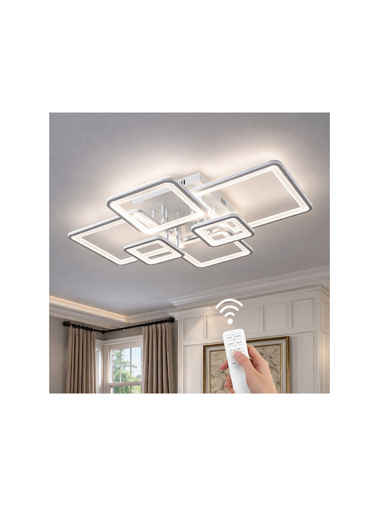 Lightplanet Plafonieră de Tavan Albă cu LED Integrat și Telecomandă