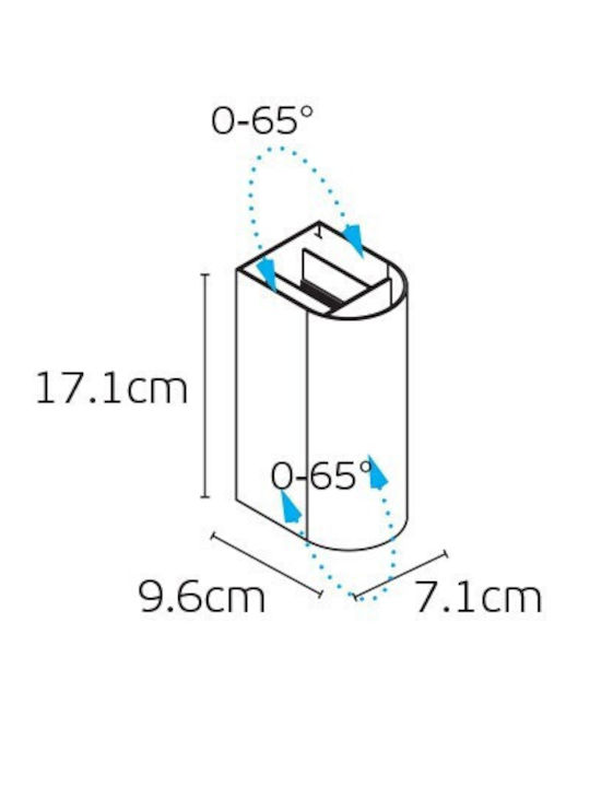 VK Lighting Wall-Mounted Outdoor LED Light IP65 With Warm White Double Beam