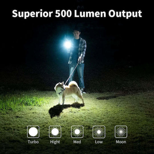Wuben Wiederaufladbarer Schlüsselanhänger LED Taschenlampe mit Maximaler Helligkeit 500lm