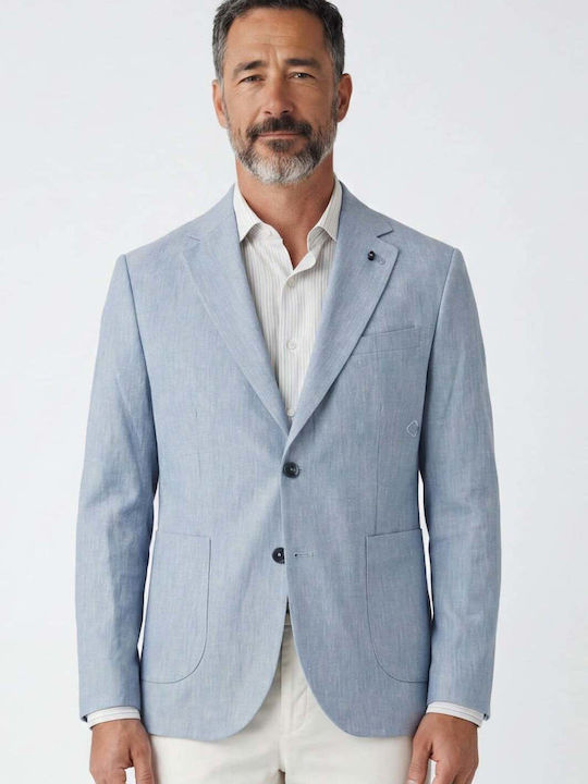 Summer Men's Suit Jacket Blue