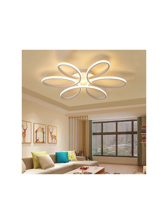 Jiju Plafonieră de Tavan 48cm Albă cu LED Integrat și Telecomandă