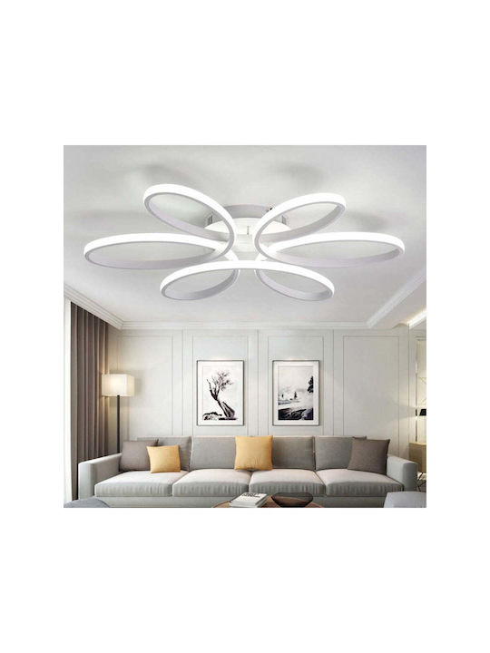 Jiju Plafonieră de Tavan 48cm Albă cu LED Integrat și Telecomandă