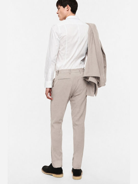 Trousers In Slim Fit Beige