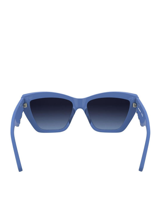 Karl Lagerfeld Women's Sunglasses with Blue Horn-Rimmed Frame and Blue Lens KL6179S-423