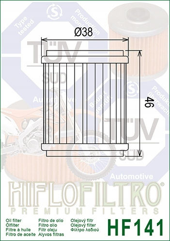 Hiflofiltro Motorradölfilter für Yamaha Crypton-X 135 für Husqvarna WR (Webshop)