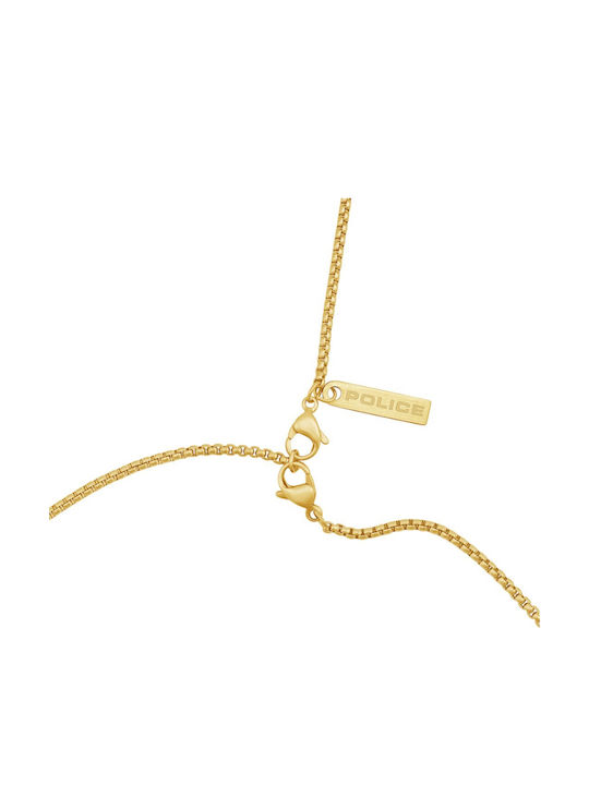 Police Men's Steel Cross with Chain