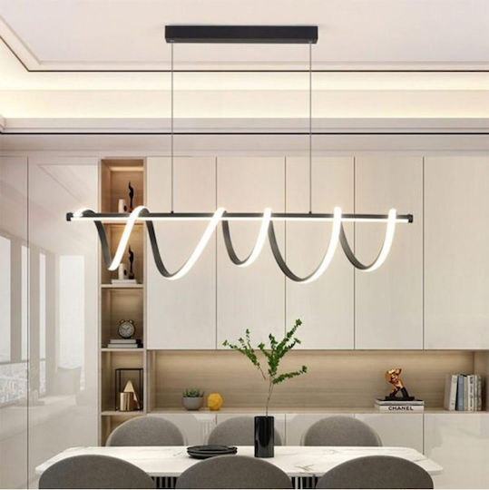 Jiju Lumini Suspendate Negru LED Cu Lumină Alb Natural