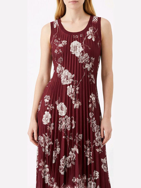Summer Midi Dress Burgundy