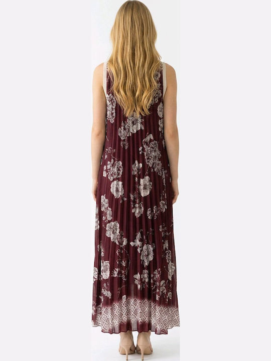 Summer Midi Dress Burgundy