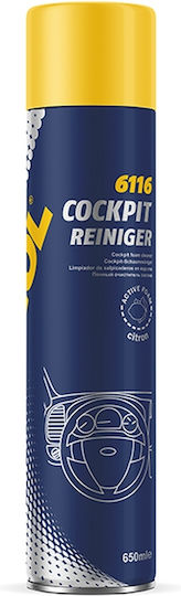 Mannol Cockpit-Reiniger Citron Καθαριστικό και Προστατευτικό Σπρέι για Ταμπλό Αυτοκινήτου με Άρωμα Λεμόνι 650ml