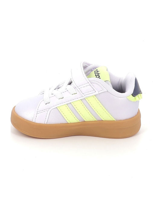 Grand Court Kids Sneakers with Hoop & Loop Closure Lilac