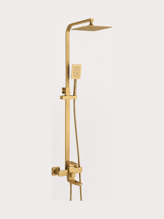 Alista Home Coloană de duș cu mixer de cadă gri Alista Home Coloană de duș cu mixer de cadă gri