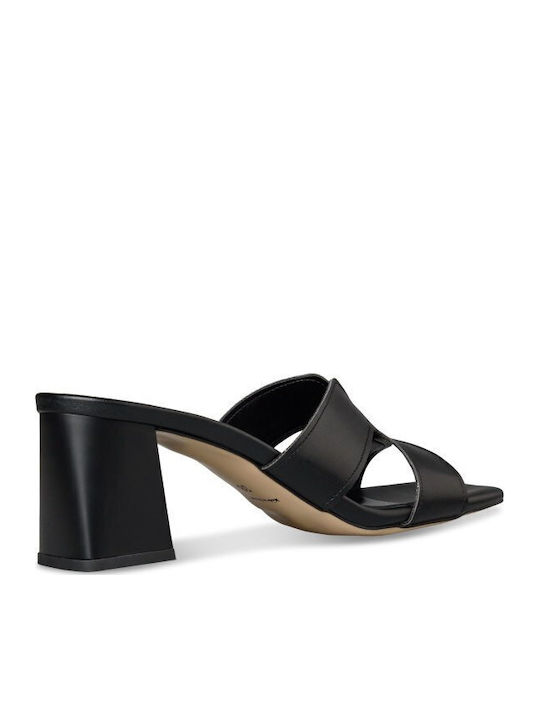 Damen Pantoletten mit Chunky Absatzdicke in Schwarz Farbe