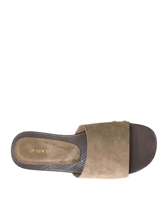 Flat Mules σε Καφέ Χρώμα