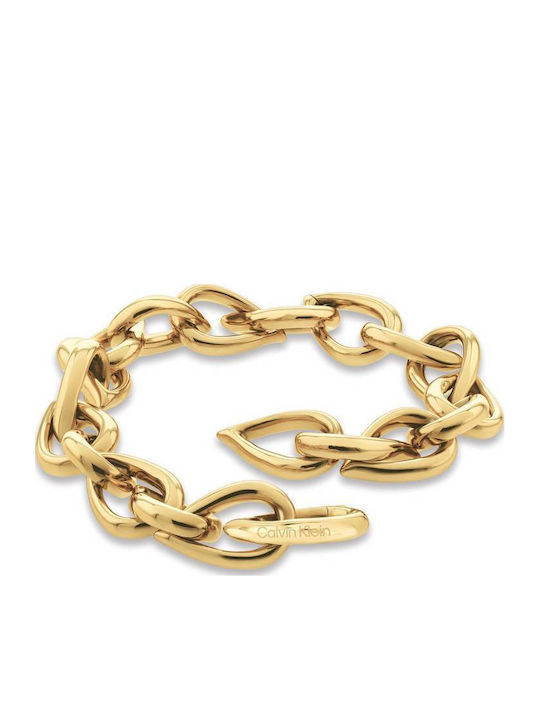 Calvin Klein Women's Chain Bracelet from Gold Plated Steel
