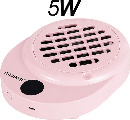 Avizar Colector de praf pentru unghii cu filtru magnetic 5 W roz