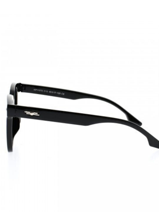 King Pinguin Τετράγωνα Παιδικά Γυαλιά Ηλίου με Polarized Φακό Μαύρα