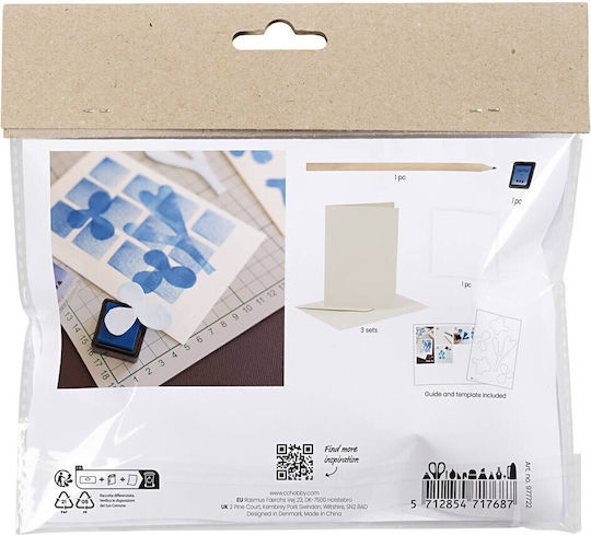 Creativ Company Mini Craft Kit Foam Printing Μίνι Κιτ Χειροτεχνίας Κάρτα Σχέδιο 1 Τεμάχιο