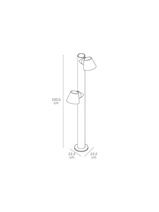 VK Lighting Φωτιστικό Δαπέδου LED 100cm