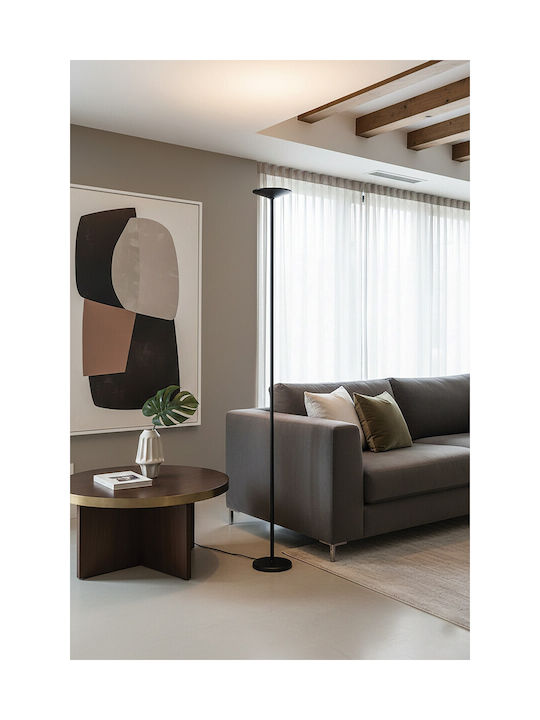 VK Lighting LED Floor Lamp With Warm White Light 1558lm Black