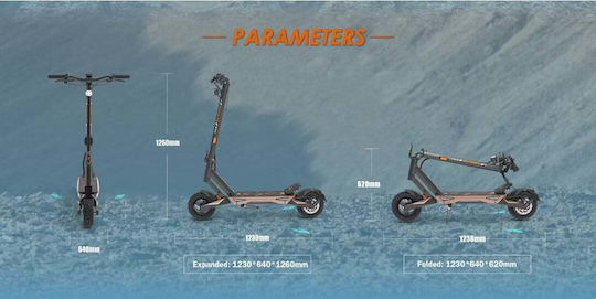 KuKirin T3 Electric Scooter with 45km/h Max Speed and 58km Range in Black Colour