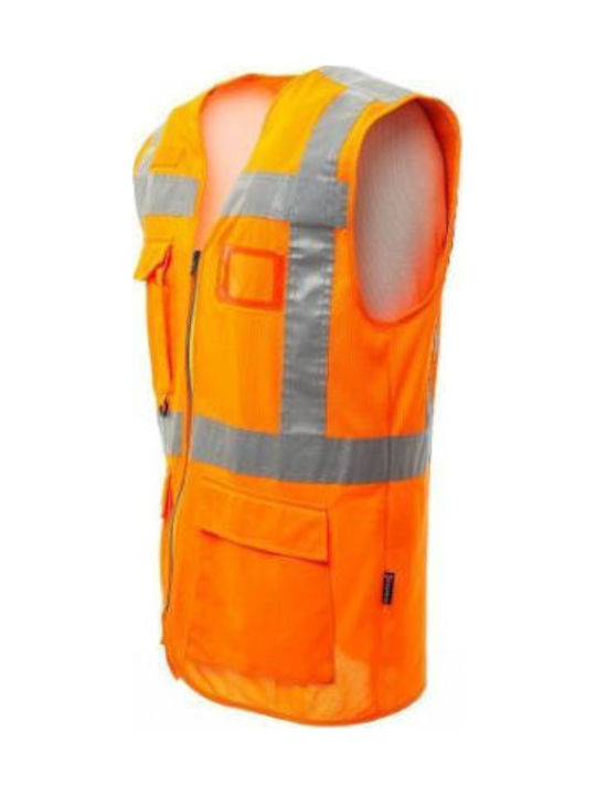 Payper Extra Mesh Ανδρικό Γιλέκο Εργασίας με Ανακλαστικές Ταινίες Πορτοκαλί