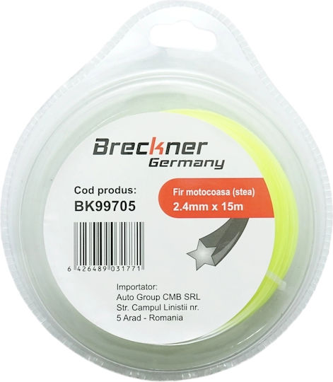 Breckner Linii Pentru Motocoase Și Trimmere Stea Lungime 15m Și Grosime 2.4mm